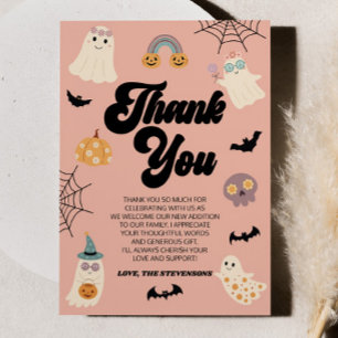 Carte De Remerciements Un Petit Boo Est Presque Attendu ! Baby shower d'H