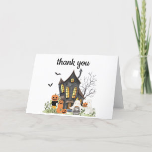 Carte De Remerciements Un Petit Boo Hantait Le Baby shower Halloween
