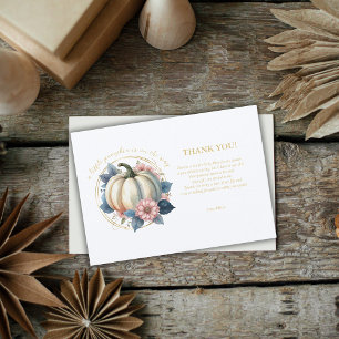 Carte De Remerciements Un Petit Citrouille Automne Automne Automne Baby s