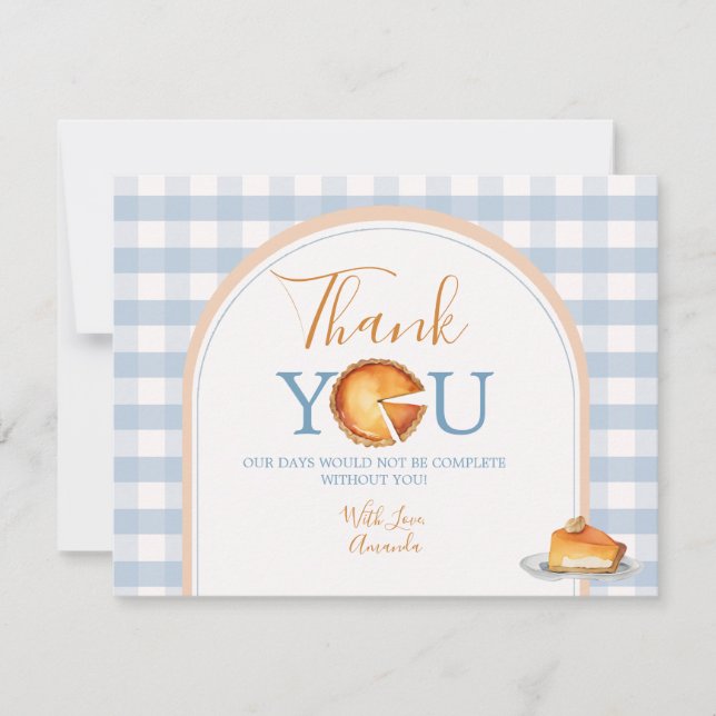 Carte De Remerciements Un petit gâteau à la croûte Premier anniversaire E (Devant)