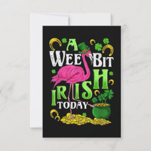 Carte De Remerciements Un peu d'irlandais aujourd'hui Flamant rose de la 