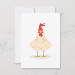 Carte De Remerciements Un poulet mignon