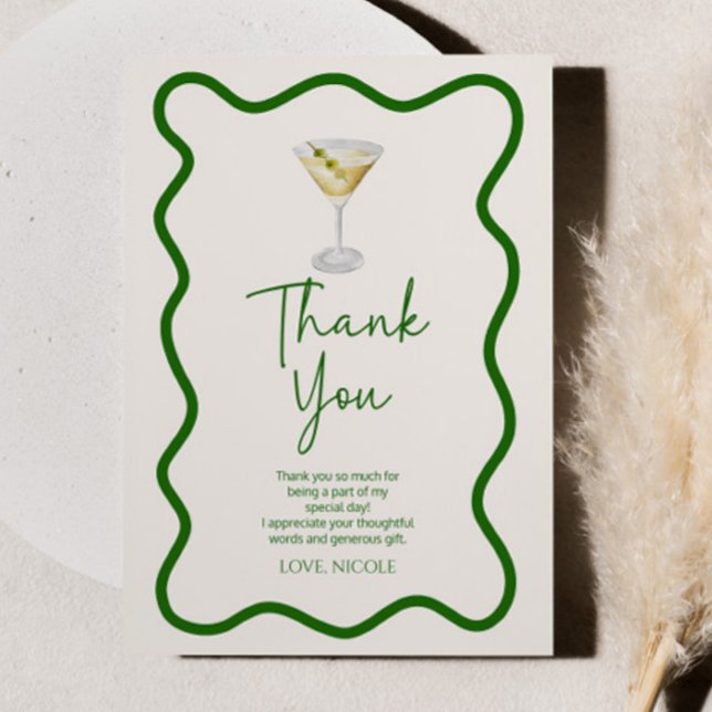 Carte De Remerciements Un Tini Un Peu Plus Vieux Martini Sale Anniversair (Créateur téléchargé)