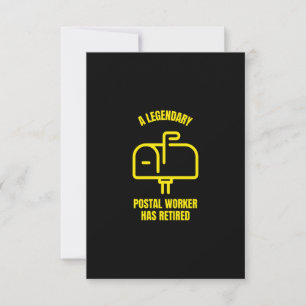 Carte De Remerciements Un travailleur postal légendaire a pris sa retrait