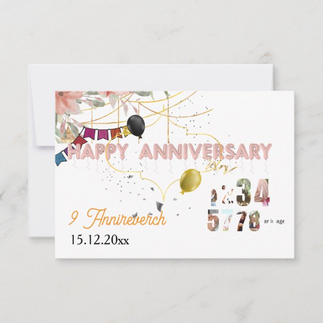 Carte De Remerciements "Un voyage d'amour (Devant)