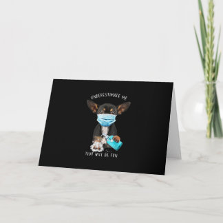 Carte De Remerciements Underestimate Me That Will Be Fun Puppy Dog Saying