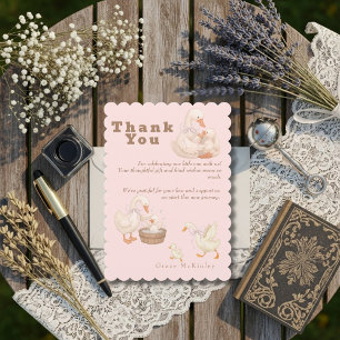 Carte De Remerciements Une Baby shower Rose Canard Boiteux