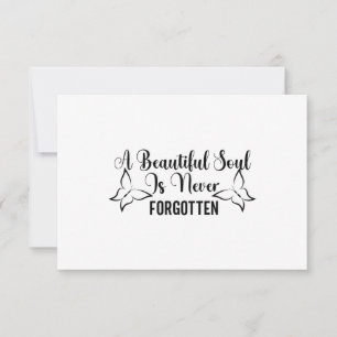 Carte De Remerciements Une belle âme n'est jamais oubliée