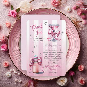 Carte De Remerciements Une Douce Petite Fille Fête Prénatale