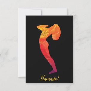 Carte De Remerciements Une femme Abstraite pratiquant le yoga  Personnali