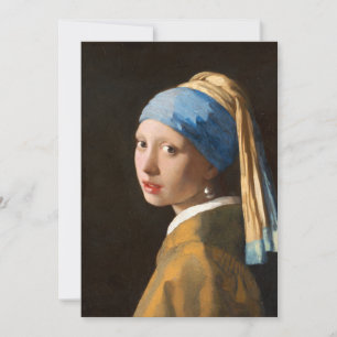 Carte De Remerciements Une fille avec un portrait à perle