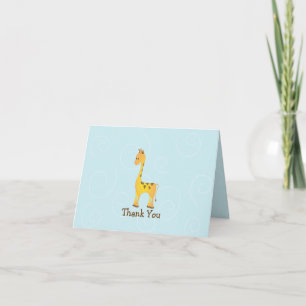 Carte De Remerciements Une girafe a des façons