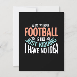 Carte De Remerciements Une Journée Sans Football Aucune Idée
