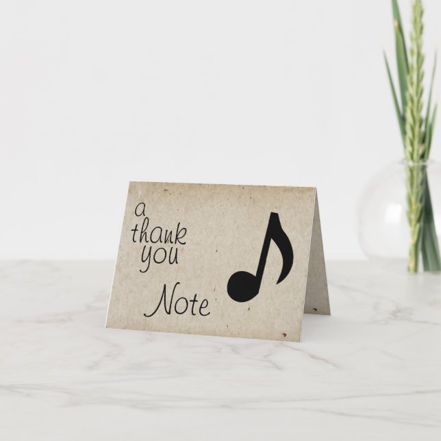 Carte De Remerciements Une note de remerciement (Devant)