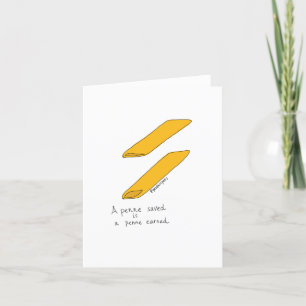 Carte De Remerciements Une Penne Sauvée Est Une Penne Gagnée