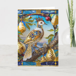 Carte De Remerciements Une perdrix dans un arbre à poires