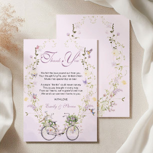 Carte De Remerciements Une petite Baby Shower Fleur des Champs de Printem