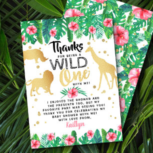 Carte De Remerciements Une Petite Fille Est En Chemin Filles Baby shower