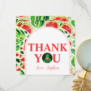 Carte De Remerciements Une Photo De Melon Pour Premier Anniversaire