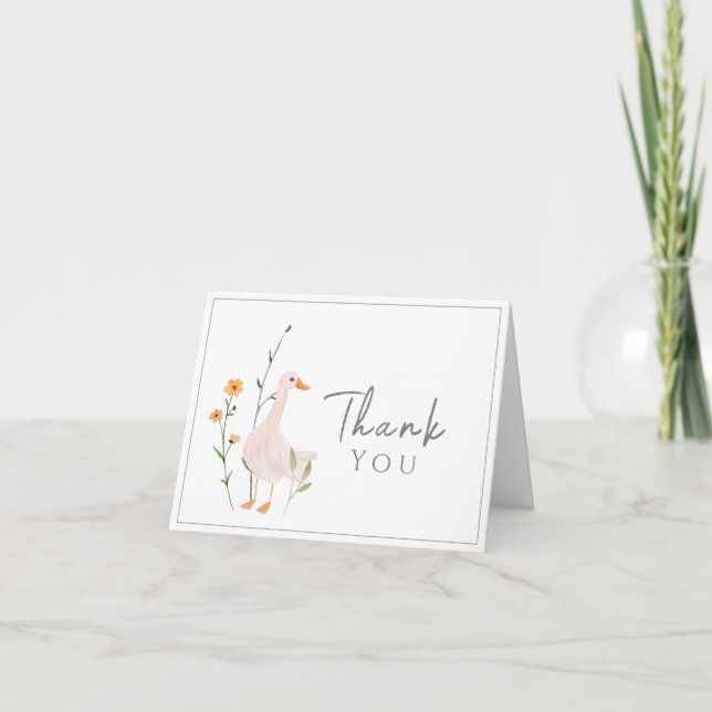 Carte De Remerciements Une sotte fête de l'oie Anniversaire Minimalisme C (Devant)