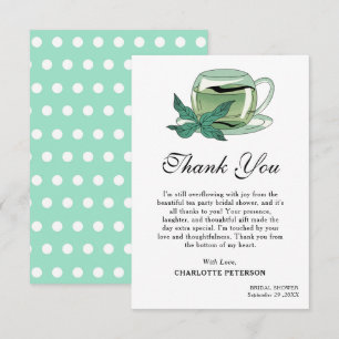 Carte De Remerciements Unique Tea Party pour Enterrement de Vie de Jeune 