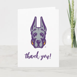 Carte De Remerciements Université d'Albany Chef de la mascotte Great Dane