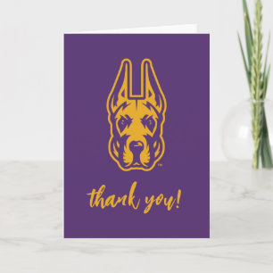 Carte De Remerciements Université d'Albany Chef de la mascotte Great Dane