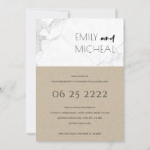 URBAN RUSTIC KRAFT MARBLE ENGAGEMENT PARTI INVITAT