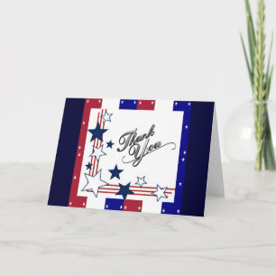 Carte De Remerciements USA Patriotique AmericaThank You Card