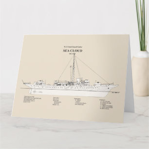 Carte De Remerciements USCG Cutter Sea Cloud wpg-284 - SBD