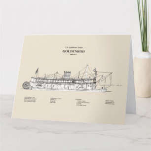 Carte De Remerciements USCG Lighthouse Tender Goldenrod - SBD