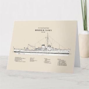 Carte De Remerciements USCG Roger B. Taney whec-37 - SBD