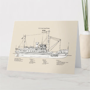 Carte De Remerciements USCG Tender Fir wlm-212 - SBD