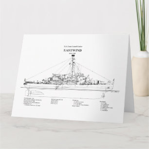 Carte De Remerciements USCGC Eastwind wagb-279 - BD