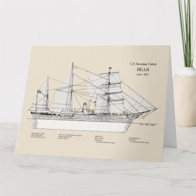 Carte De Remerciements USCGRC USRC Bear - SBD (Devant)