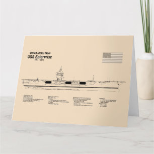 Carte De Remerciements USS Enterprise - Plan directeur des expéditions SD