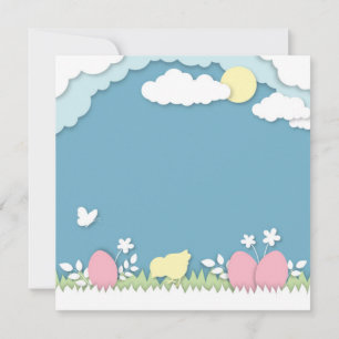Carte De Remerciements Vacances de Pâques animaux de dessin animé mignons