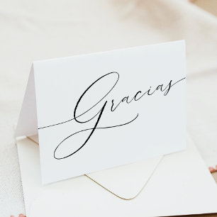 Carte De Remerciements VALENTINA Elegant Typographie Script Gracias