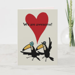 Carte De Remerciements Valentine’s Day card: Awesome Two Toucans with Pic