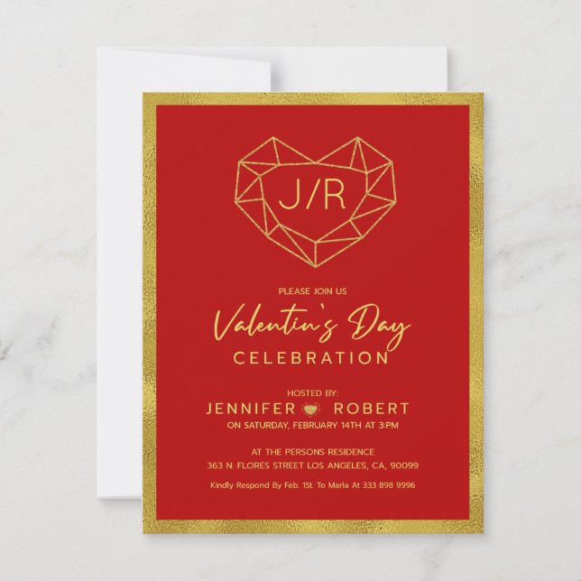 Carte De Remerciements Valentines typographie et célébration cardiaque in (Devant)