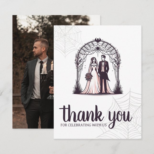 Carte De Remerciements Vampire Couple (Devant / Derrière)