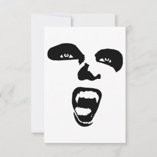 Carte De Remerciements Vampire Face Horror art gothique original