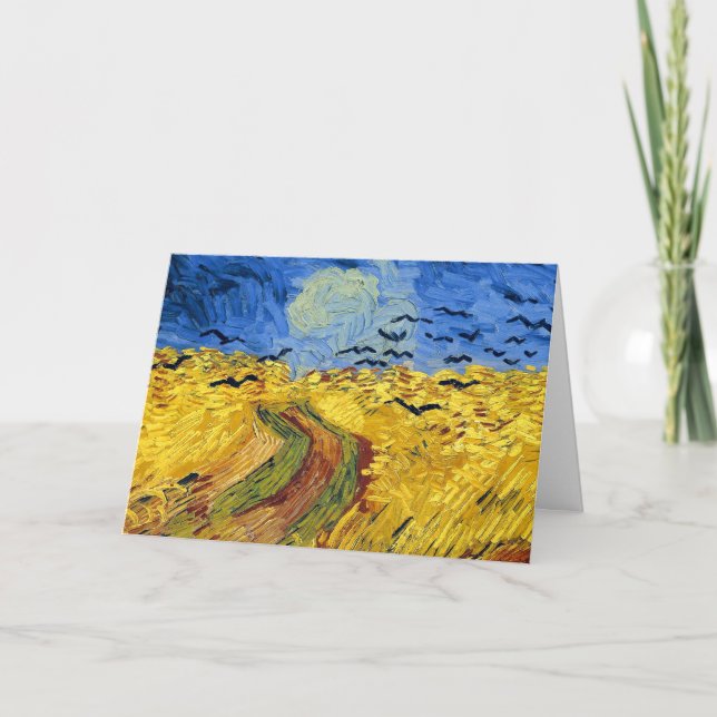 Carte De Remerciements Van Gogh Champs de blé Impressionniste Peinture (Devant)