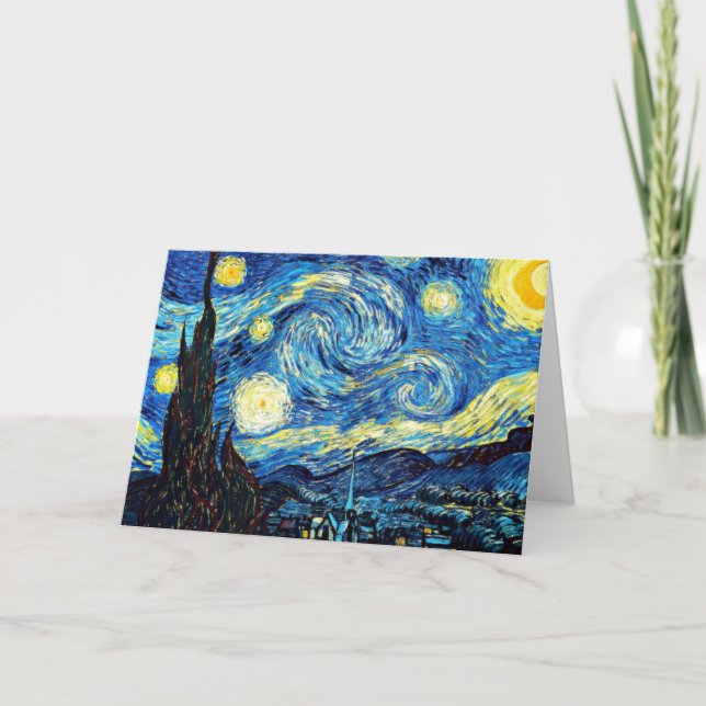 Carte De Remerciements Van Gogh - Nuit étoilée (Devant)