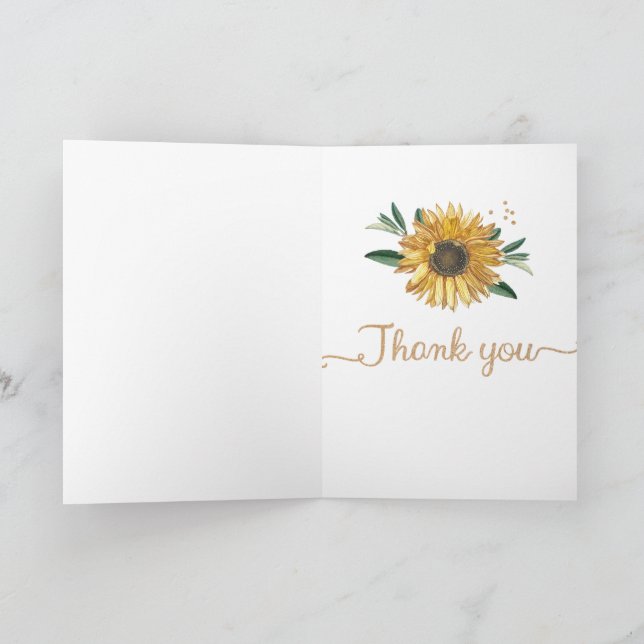 Carte De Remerciements Van Gogh - Quatorze tournesols, (Intérieur)