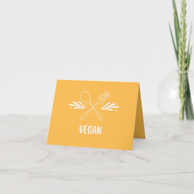 Carte De Remerciements Vegan Food Label Card (Devant)