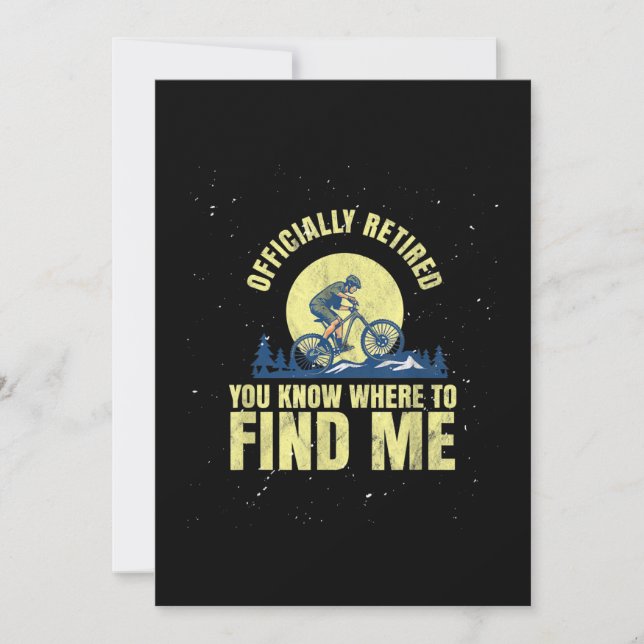 Carte De Remerciements Vélo Vélo VTT Vélo Retraité (Devant)