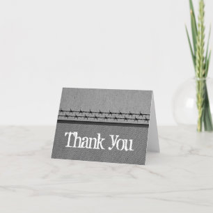 Carte de remerciements Ventilateur Barbed, Gris