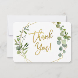 Carte de remerciements verdoyant et Baby shower d'