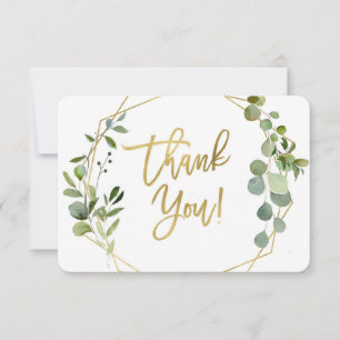 Carte de remerciements verdoyant et Baby shower d'